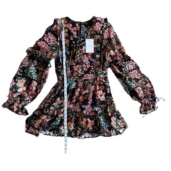 Ted Baker Hendria Ruffle-Trim Mini Dress Size 1 - Picture 9 of 13